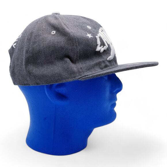 CALIFORNIA REPUBLIC Brand California Bear Embroidered Snapback Gray Cap - Picture 4 of 11